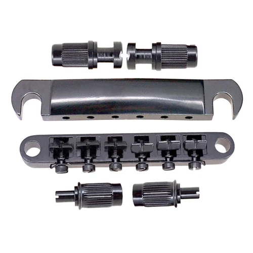 Black Tune-O-Matic Style Guitar Bridge Tailpiece Sets for Les Paul SG ES Replace