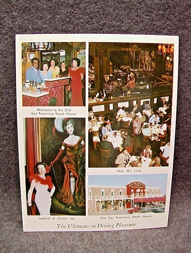 RARE Vintage Old San Francisco Steak House Steakhouse POSTCARD - FREE Shipping!