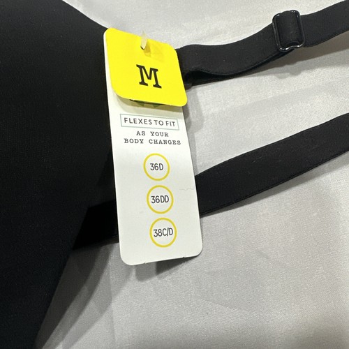 Playtex Womens Nursing Bra M Black Snap Adjustable Straps NWT 36d 36dd 38c/d - 第 2/7 張圖片
