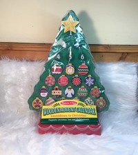 Melissa  Doug Wooden Advent Calendar - Magnetic Christmas Tree, 25 Magnets NIB
