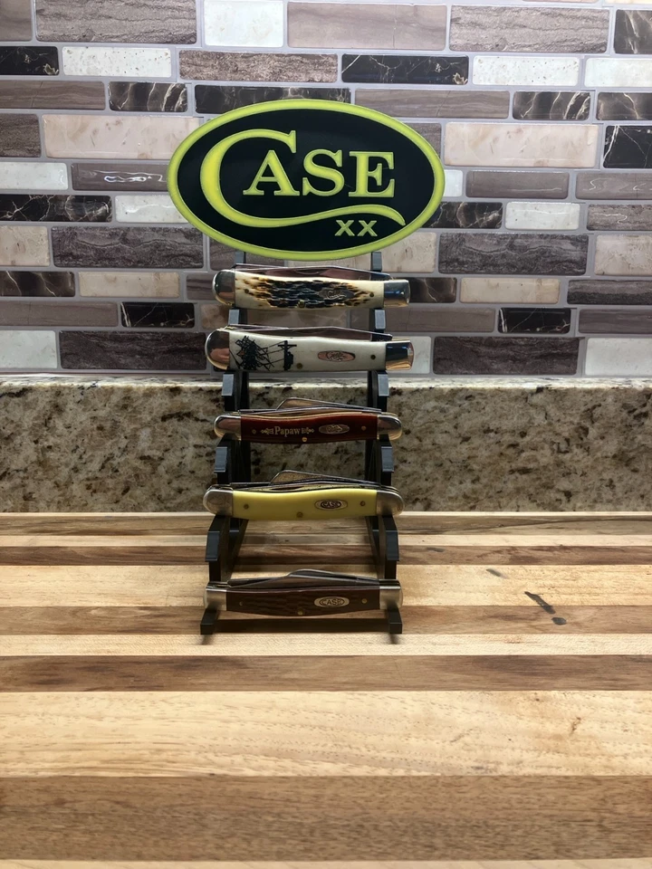 Case XX Knife Display Stand 3D Printed 5 Knife Holder Rack for Folding Pocket Kn