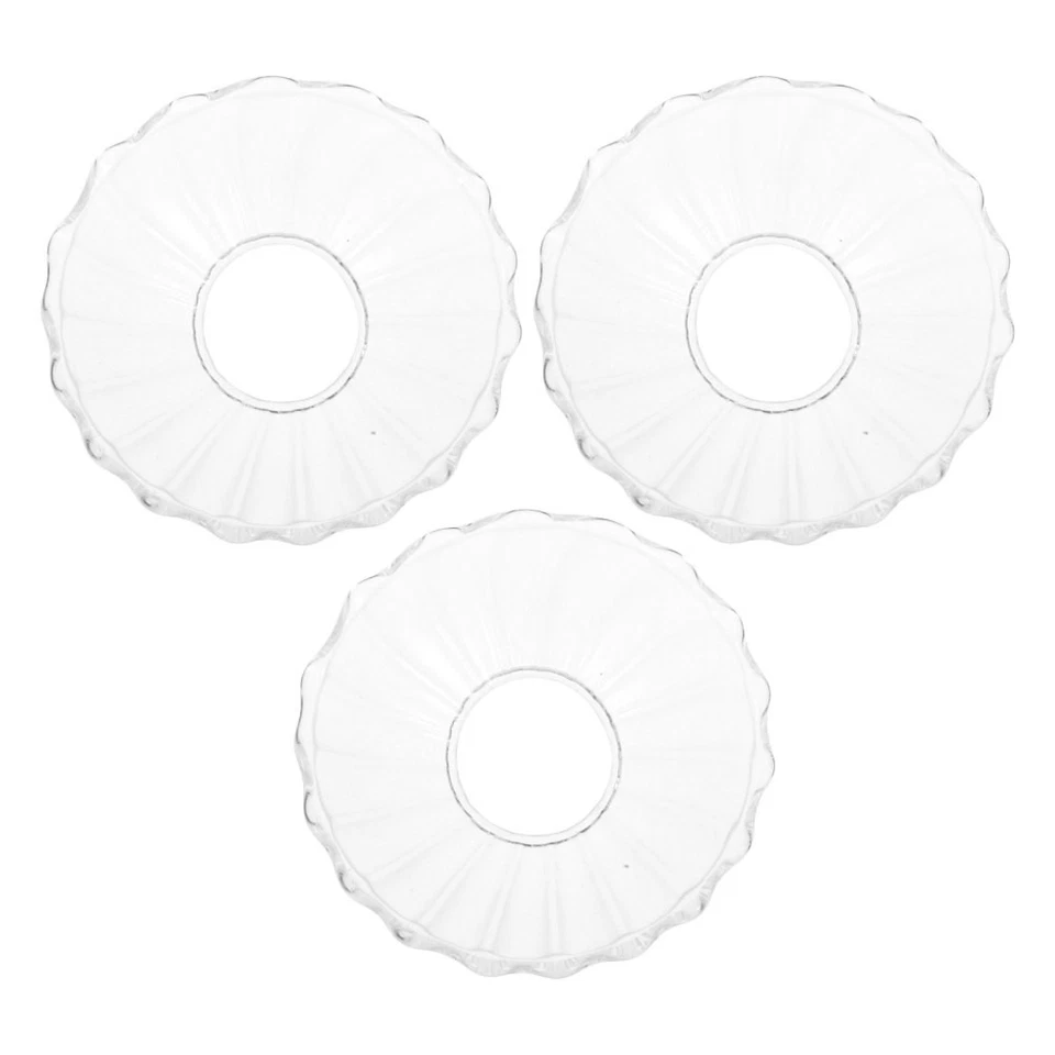  Protectores contra goteo de velas de vidrio de 3 piezas: recogedores de cera Bobeches para velas cónicas Foto 2 de 4