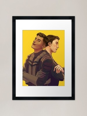 Mass Effect Andromeda: Scott Ryder gerahmtes Wandbild Poster Leinwanddruck Bild
