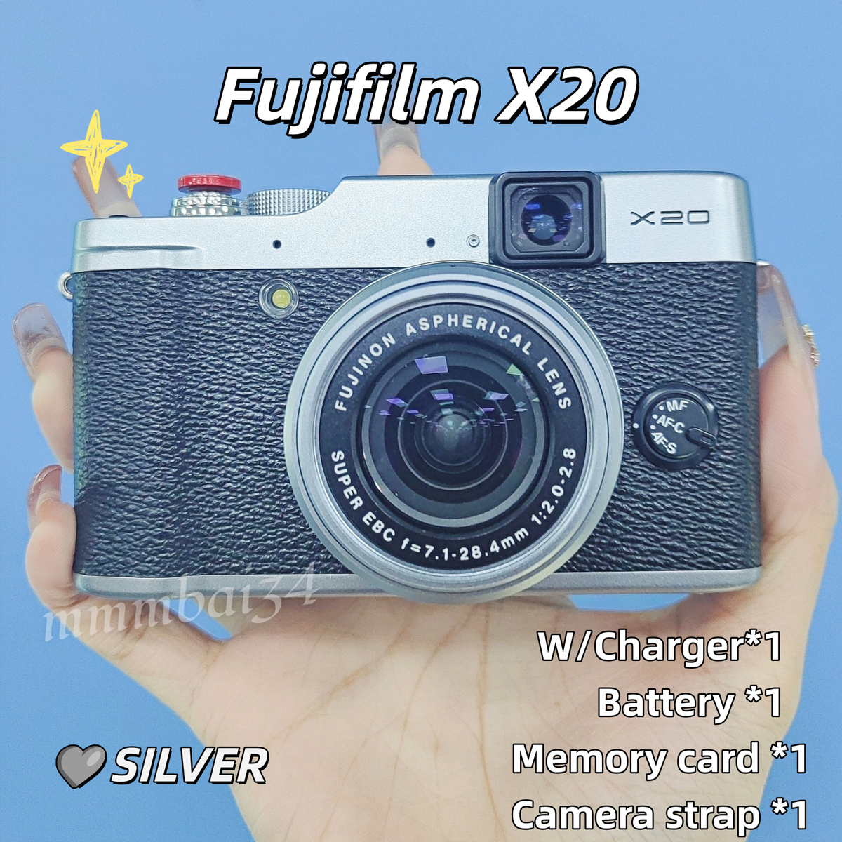 Fujifilm X20 12MP 2/3-inch CMOS Sensor 4x Optical Zoom Compact