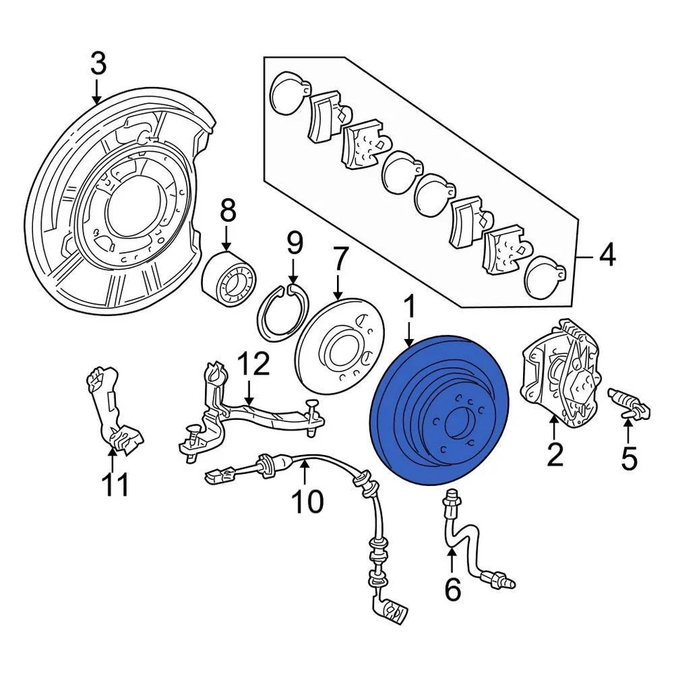 For Mercedes-Benz SLK350 05-11 Mercedes-Benz 210423101264 Rear Disc Brake Rotor Foto 2 de 4