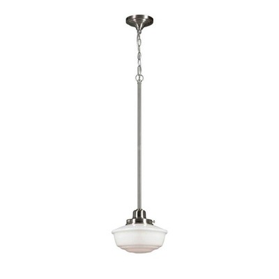 Belvedere Park 1-Light Brushed Nickel Mini-Pendant Hanging Light -  Hampton Bay