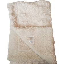 Kyle Deena Baby Blanket Swirl Plush Rosette White Sherpa