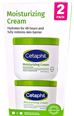Cetaphil Moisturizing Cream for Dry to Very Dry Skin Unscented 2 x 16 Oz