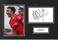 Kieffer Moore Signed 12x8 Photo Display Wrexham AFC Memorabilia Autograph COA