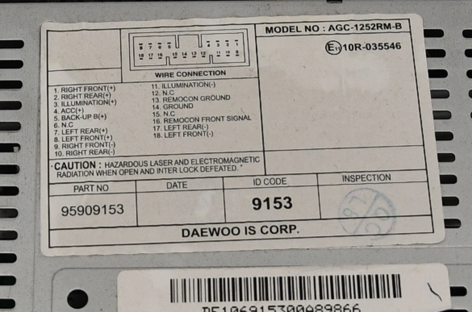 Autoradio CD-Radio 95909153 Spark M300 Original Chevrolet - Bild 3 von 4