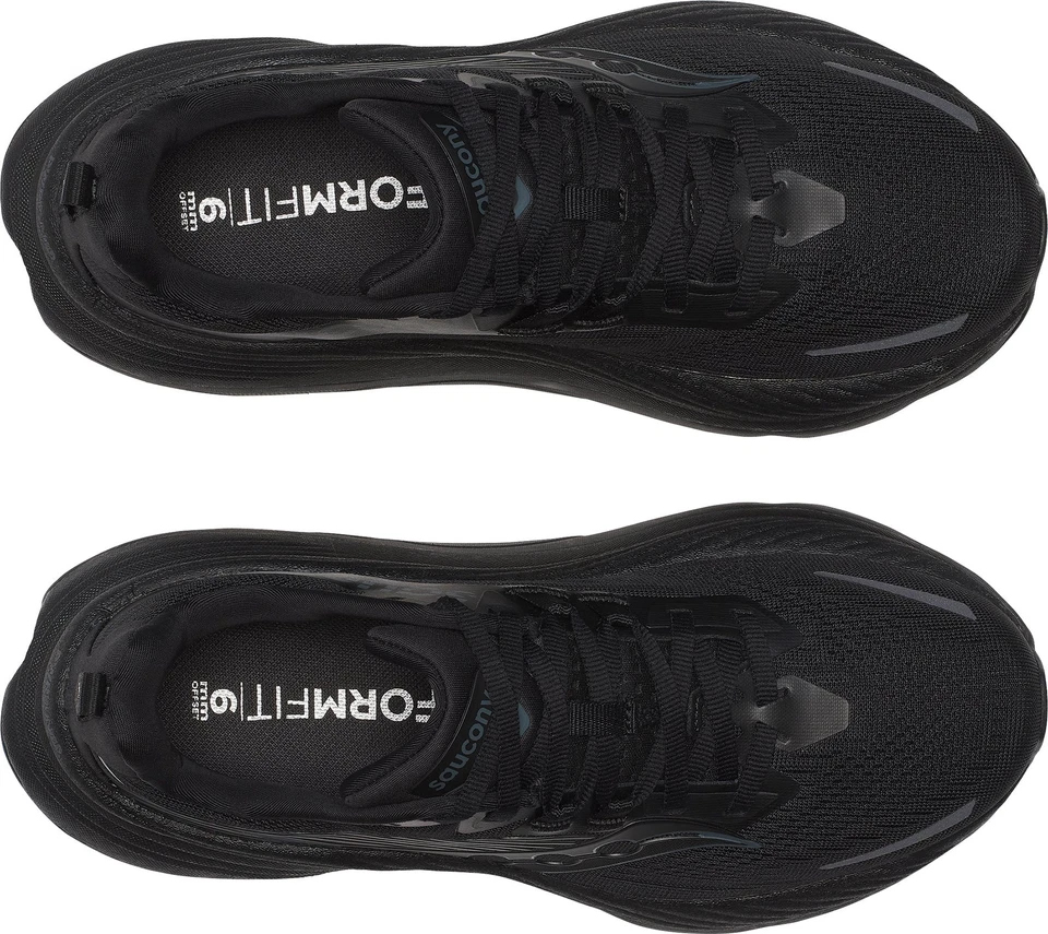 Saucony Hurricane 24 Womens Running Shoes Black Support Cushioned Run Trainers - Image 4 of 4