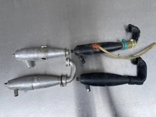 4 vintage 1/8 scale nitro rc buggy & car tuned pipes & Header used