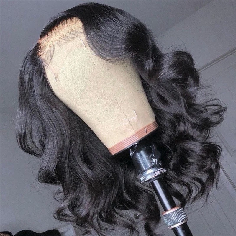 13x4 Lace Front Body Wave Wig – Heat Resistant Synthetic Bob + Free Wig Cap - Image 2 of 4