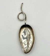 Stunning Georgian Leaf Shaped Silver Caddy Spoon with Inscription - 1803