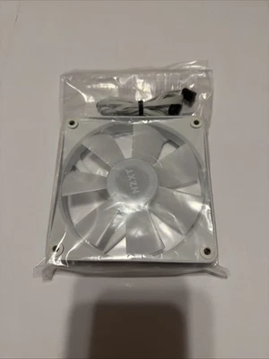 NZXT 120mm RGB Case Fan PWM 4-Pin Fluid Dynamic Bearing White - Image 1 of 3