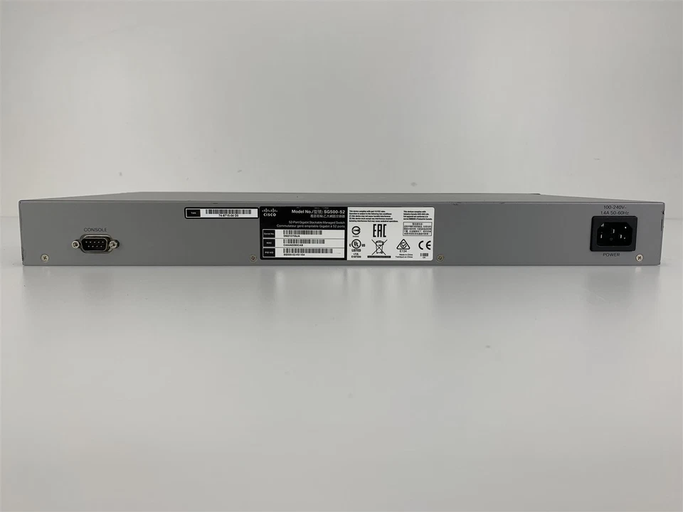 Cisco SG500-52-K9 V04 52-Port Gigabit Stackable Managed Switch - Image 3 of 3