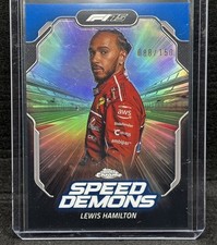 2025 Topps Chrome F1 Lewis Hamilton #SD-2 Speed Demons Blue Refractor /150