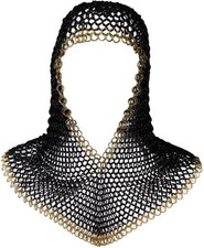 Medieval Chainmail Coif Knight Renaissance Armor Chain Mail Hood Viking