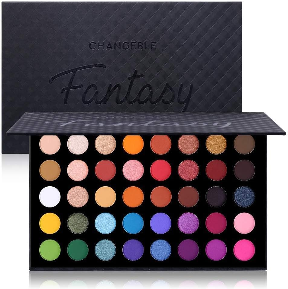 Highly Pigmented Eye Makeup Palette, Matte Shimmer Metallic Eyeshadow Pallet Lon