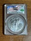 2025 $1 American Silver Eagle CAC MS70 - First Delivery Flag Label