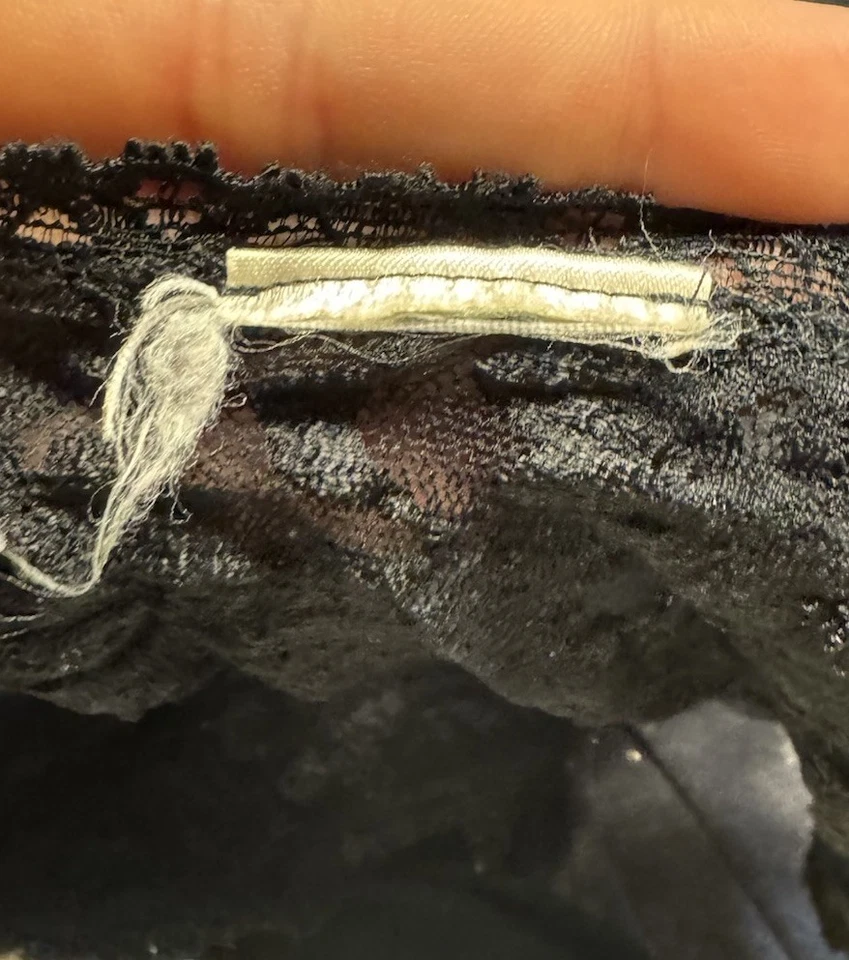 Black Velvet Lace Maxi Lingerie Dress Gothic  Evening Gown Sheer Slip Sexy Club - Image 4 of 4