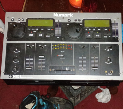 Numark CD MIX 1 Professional DJ Mixer Dual CD Player Equalizer Relay 2-Channel