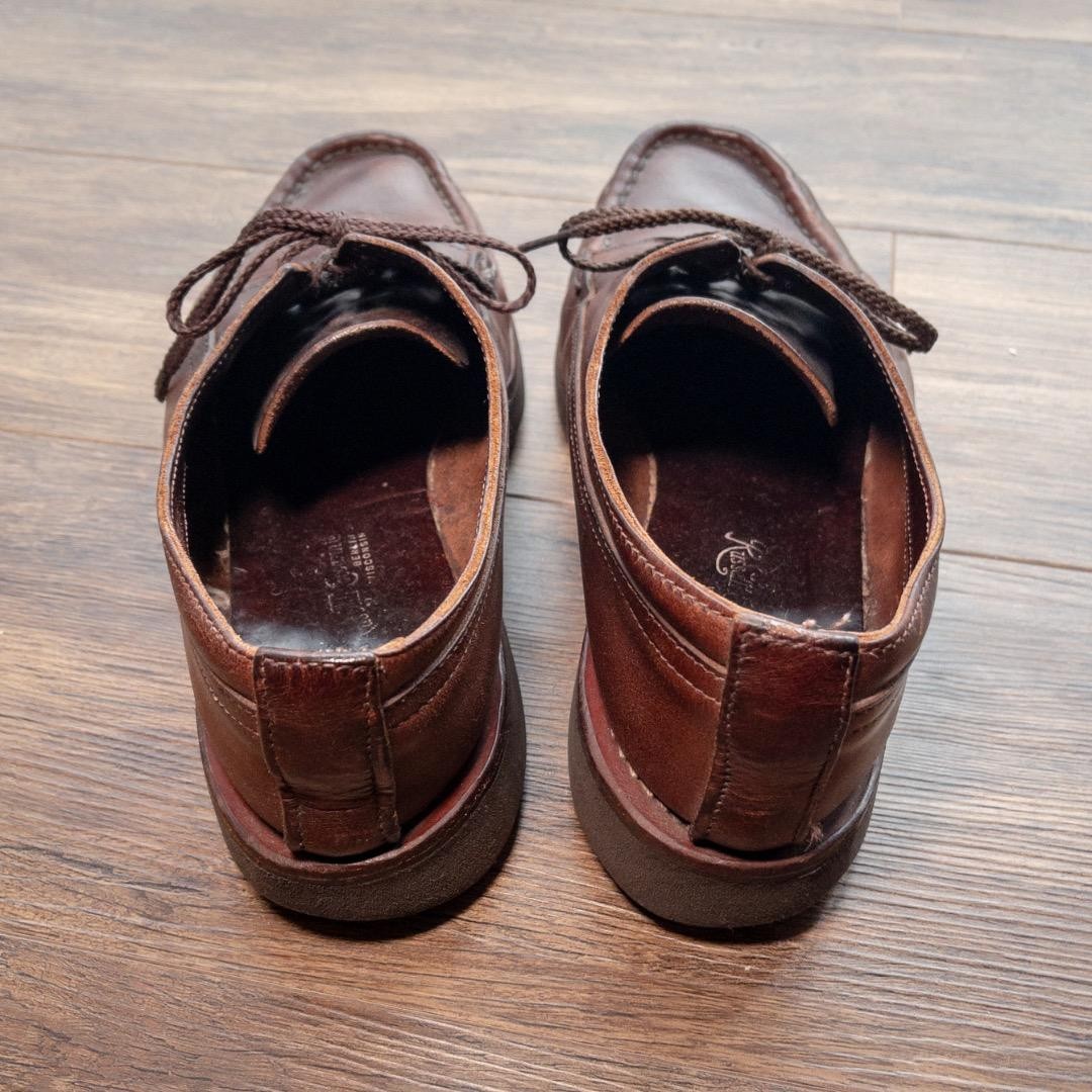 Russell Moccasin Fishing Oxford Brown Leather US 9.5 Men's Shoes