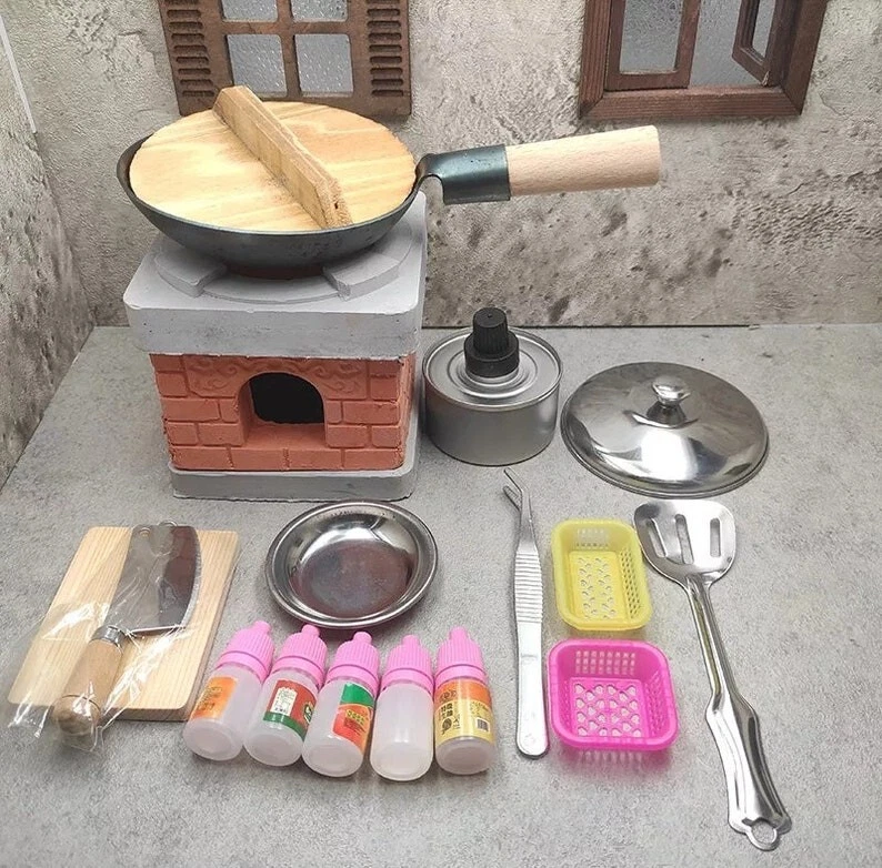 Tiny Cooking Set Mini Stove for Cooking Real Tiny Food Working