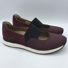 Vionic Cadee Suede Mary Jane Comfort Shoes Wine Red Size Women Sz 8 Slip On