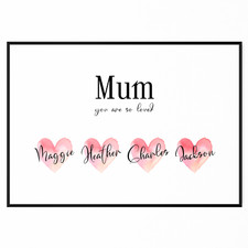 Mother's Day Gift Personalised Mum Mummy Print Mothers Day Present Birthday