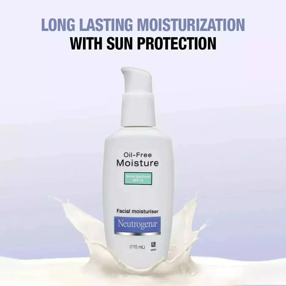 Paquete de 3 hidrataciones faciales sin aceite Neutrogena FPS 15 para piel normal a grasa 115 ml Foto 3 de 4