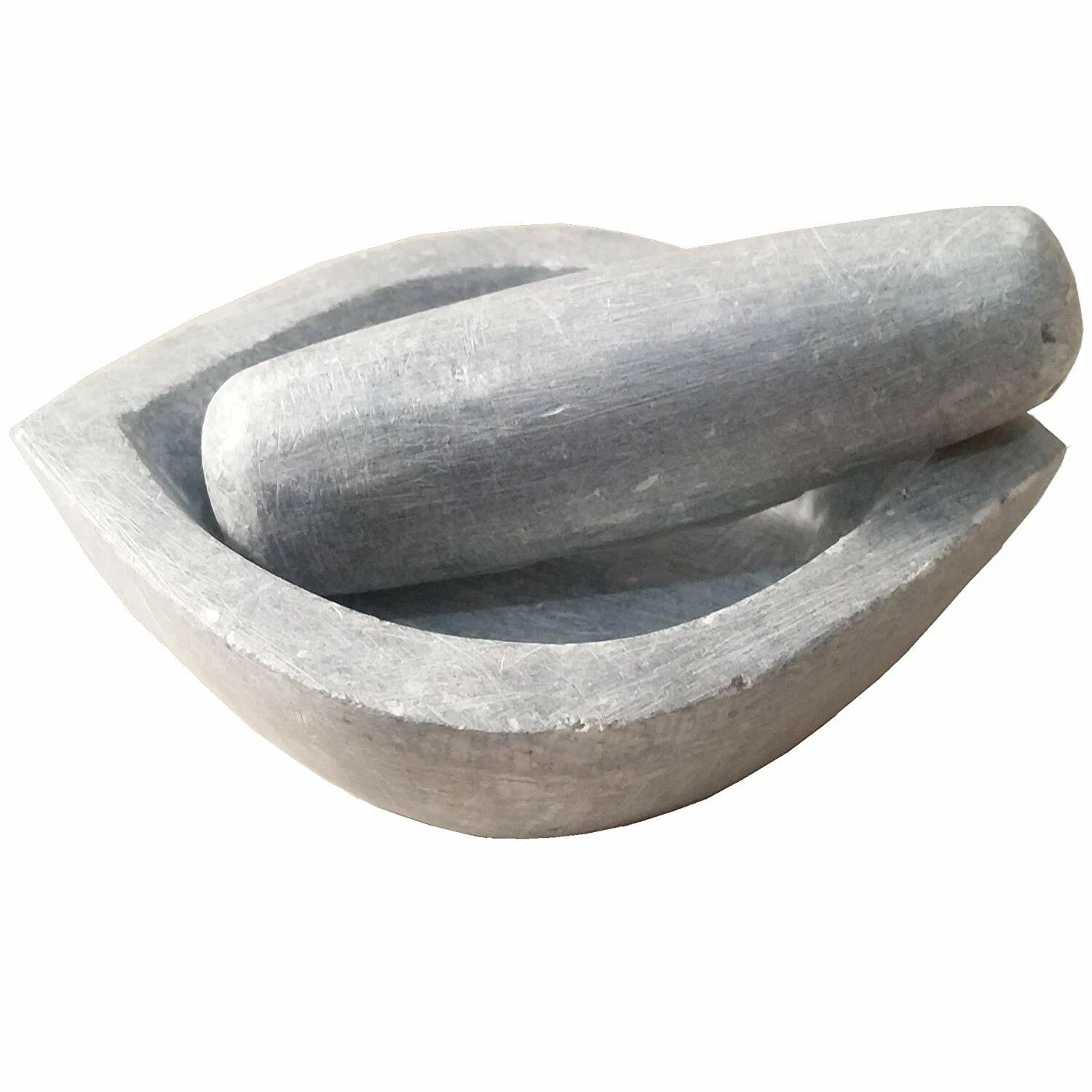 Arty Crafty White Marble Mortar and Pestle Set for Kitchen (7 inch, Pack of 1)