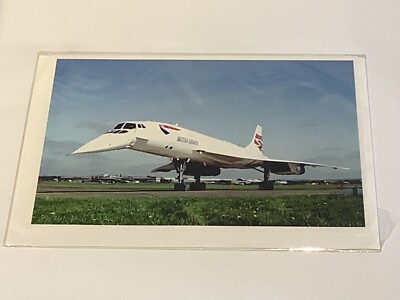 British airways Concorde blank message card - G-BOAA returns to Filton 215x150mm