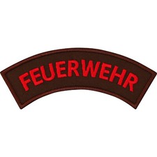 Feuerwehr Aufn&auml;her/Aufb&uuml;gler Beruf Geschenk Feuerwehrmann Abzeichen 100x40mm