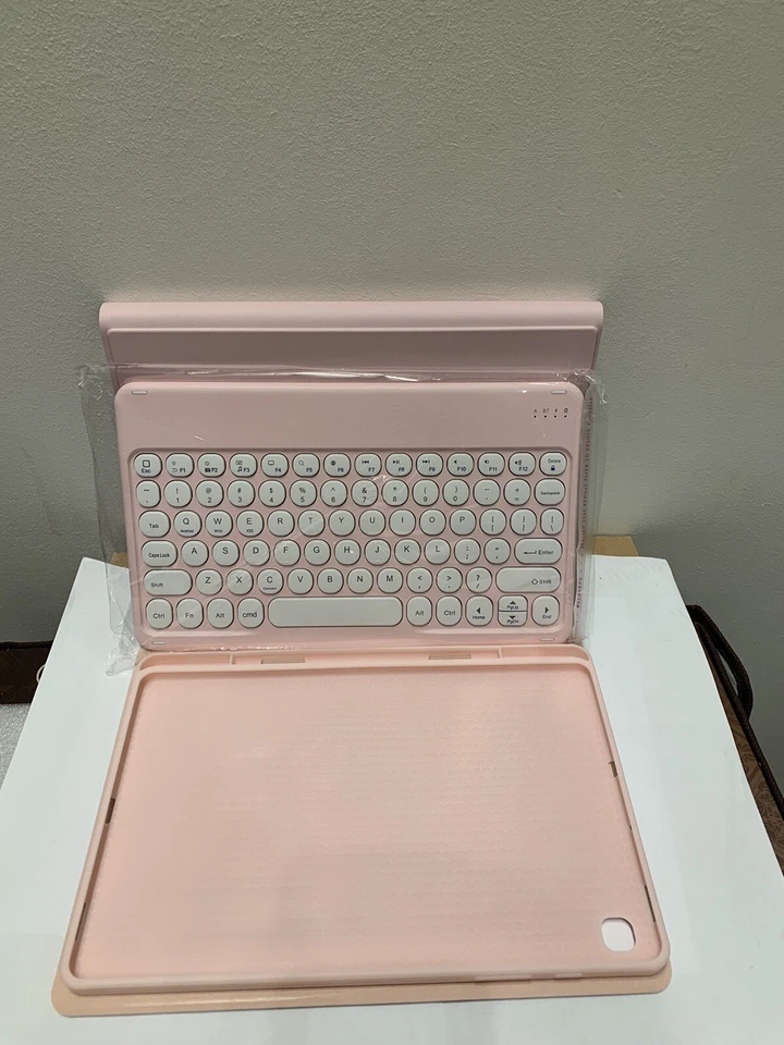 Bluetooth Keyboard Pink Case for Samsung Galaxy Tab S6 Lite 10.4" A8 A7 Tablet - Image 4 of 4