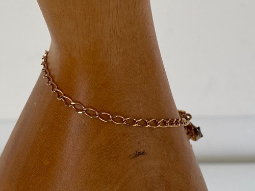 9ct solid gold bluebird charm heart padlock bracelet. Child 16 cms. Adjustable - Picture 6 of 11