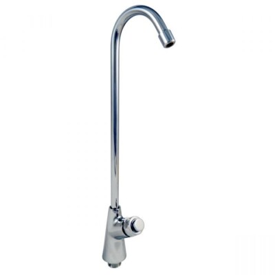 DRUCKKNOPF HOHER AUSLAUF BRUNNENHAHN MIT 3/8'' M und 1/8'' Innengewinde - CHROM
