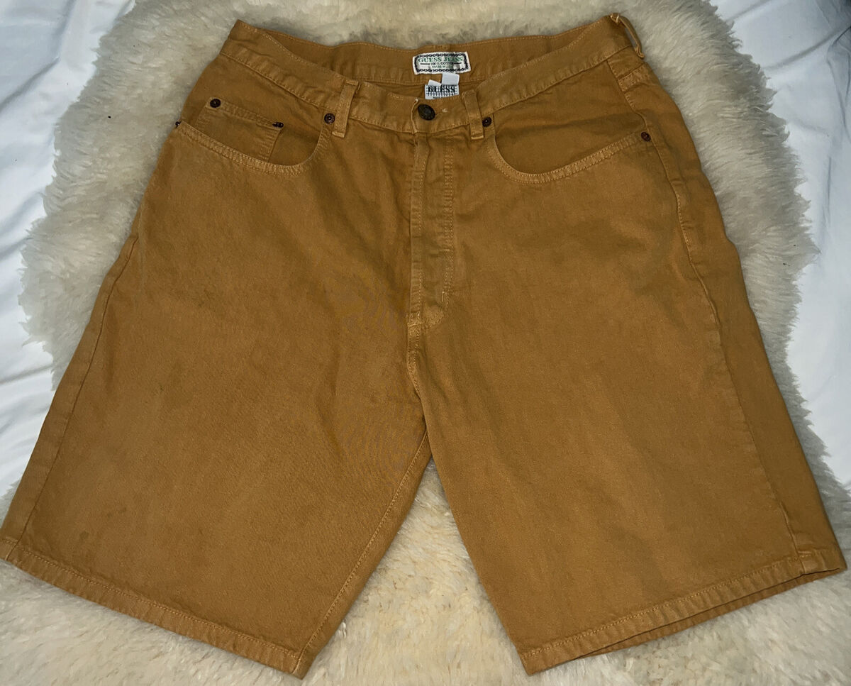 RARE Vintage 90s GUESS JEANS Denim Shorts Jorts Baggy Brown RARE Vintage 90s GUESS JEANS Denim Shorts Jorts Baggy Brown