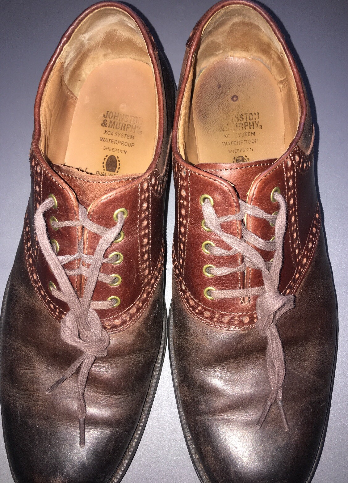 SAOLA Abito Johnston & Murphy uomo XC4 System impermeabile pelle di pecora doppia larghezza 9 5 H1