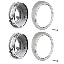 Headlight Buckets W Rings Screws Set Volkswagen T1 Bug Super Beetle T2 Bus T3