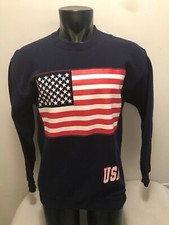 Vintage American Flag USA Sweatshirt Adult Medium Made in USA