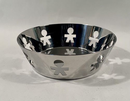 Alessi Girotondo King-Kong Round Serving Basket 18/10 Stainless Steel Made Italy - Picture 3 of 9