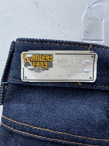 NWT Vintage Dickies Branders Denim Jeans 34x32 Blue 90s Deadstock - Picture 2 of 5