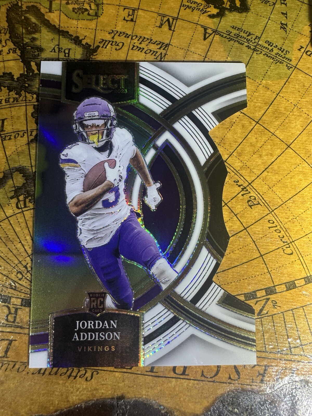 2023 Panini Select - Premier Level White Die-Cut #194 Jordan Addison /199 (RC)
