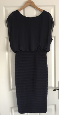 MINT VELVET Gorgeous Dark Grey Bandage Layer Dress Size 12  WORN ONCE