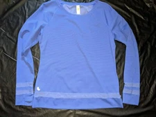 LOLE Shirt Size Large Blue Vented Athletic Thumbholes Nylon Polyester Elastane