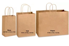 Kraft Paper Bag Party Shopping Gift Bags Retail Merchandise with Handles
