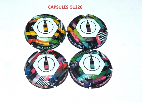 GENERIQUE Champagne Capsule Set of 4 (Bottles)