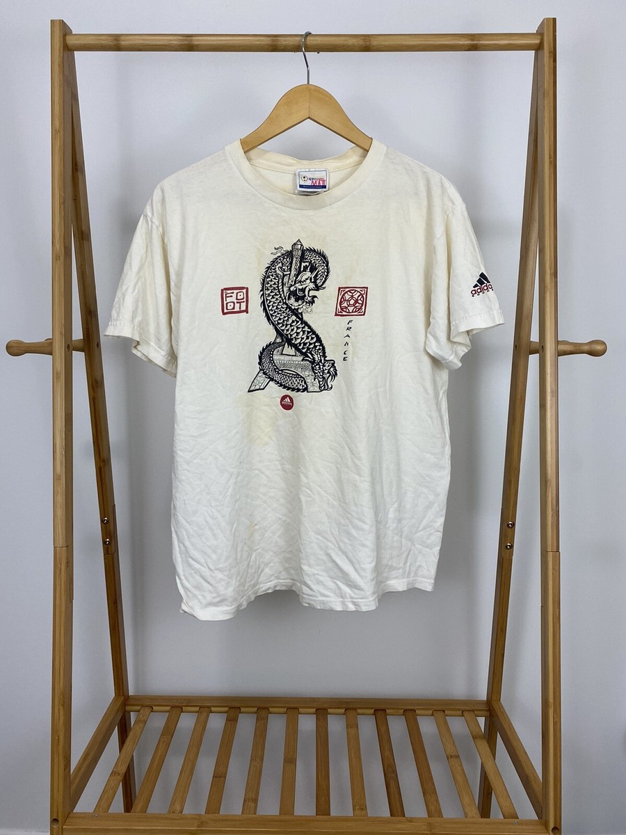 RARE VTG Adidas World Cup 2002 Korea Japan Dragon Shrine T