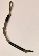Coyote Para Cord Black pace count beads, Ranger Beads